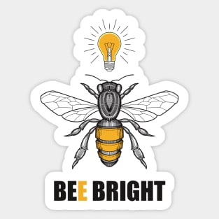 bee bright honey bee lightbulb Sticker